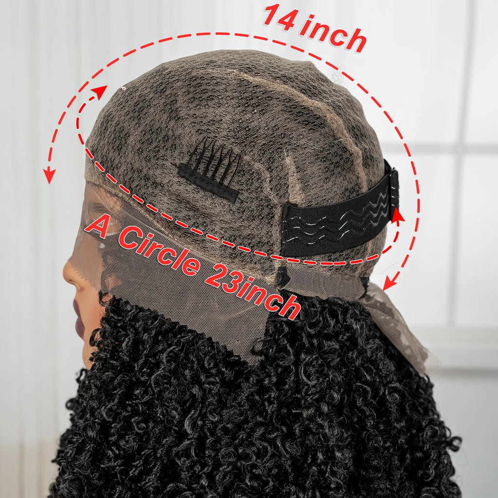 Thick Braided Wigs Synthetic Full Lace Knotless Box Braided Lace Wigs Lace Frontal Natural Braids Wigs for Black Women