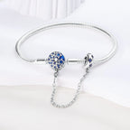 Bracelet Silver 925 Original 17-20CM Star Moon Sun Four Leaf Clover Green Zircon Bracelets Fit DIY Charms Birthday Jewelry Gifts