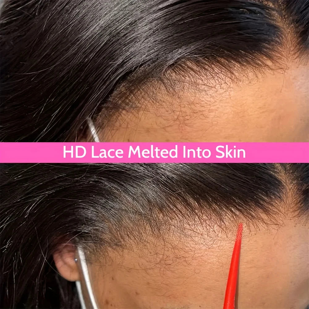 100% Human Hair 250% Density 13x4 Straight HD Lace Front Wig 30 40 Inch 13x6 Lace Frontal Wigs 5x5 Glueless Clourse Brazilian