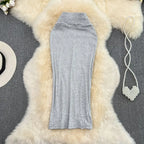 2026 Summer Fashion New Women's Elegant Design Sensual Hip Hugging Half Length Skirt Sexy High Waist Mid Length Fishtail Skirt