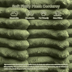108in U-Shape Modular Sectional Sofa Deep Seat Corduroy Oversize Ottoman Cloud Couch Small Apartment Green Custom
