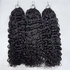 NABI Pre-Separated Crochet Human Hair Bundle Miracle Knots Braiding 14-18inch Water Wave Curly 100% Human Hair for Women