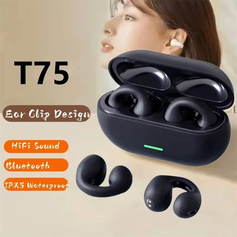 Original T75 TWS Touch Control Wireless Headphones Bluetooth Earphones Sport Earbuds Music Headset For Iphone Xiaomi phones Main image