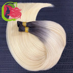 Ombre Straight Bulk Braiding Hair 100% Brazilian Virgin Remy Human Hair Extensions 613 Blonde Color Natural Hair Piece