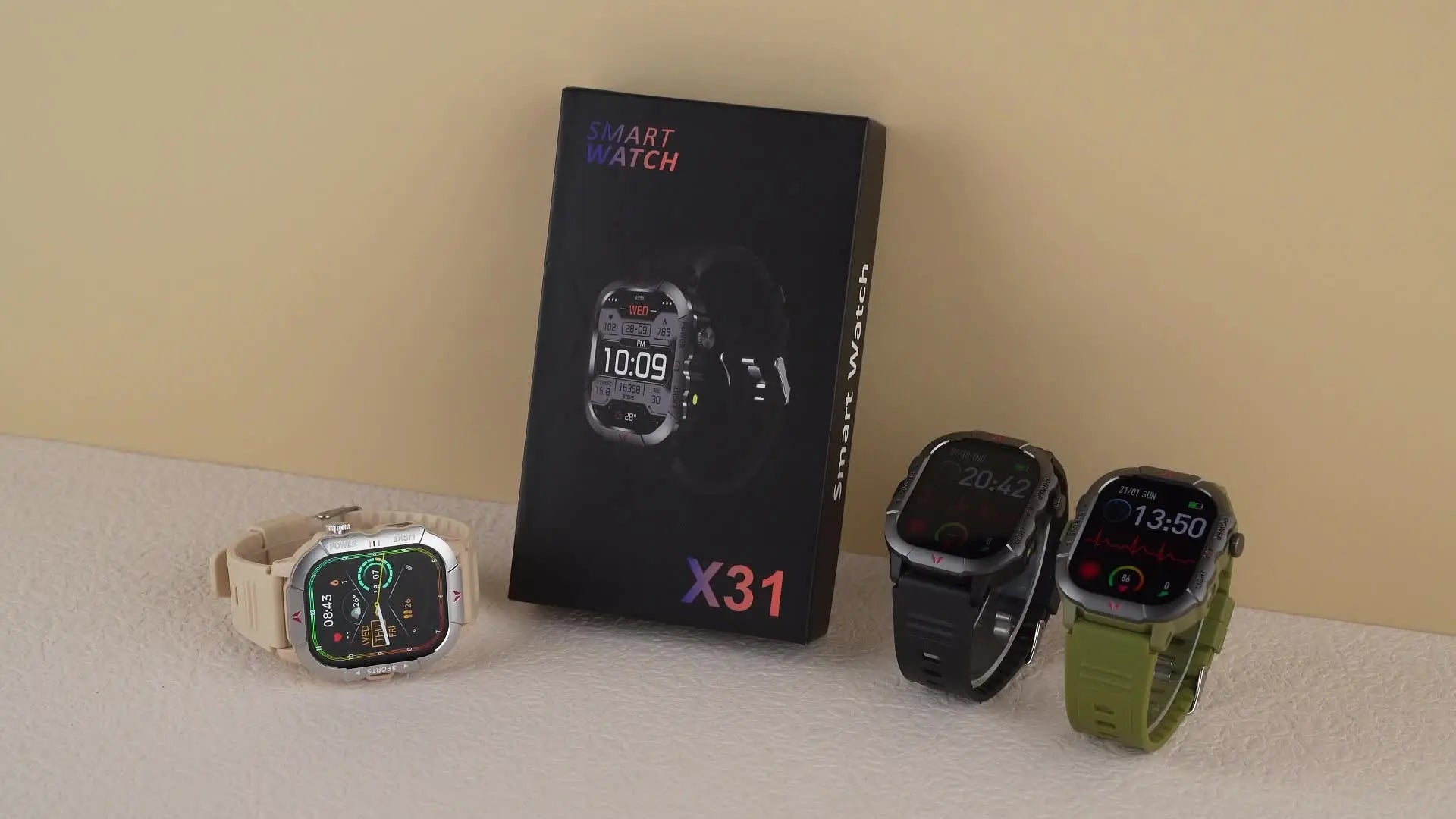 LAXASFIT New Smart Watch 2.01 Display Men Sports Watch LED Flashlight Bluetooth Call Health Monitor IP68 Waterproof Smart Watch