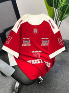 The 2026 summer new men's T-shirt 3D digital printed short-sleeved T-shirt, men's sportswear, Brooklyn racing football T-shirt,