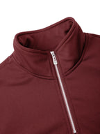 Autumn Men's Quarter Zip Up Sweatshirts Slim Fit Lightweight Outdoor Mock Neck Pullover Sweaters Half Turtleneck Knit Streetwear