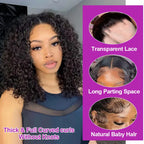 Short Bob Deep Wave Lace Frontal Wig PrePlucked 13x4 13x6 Lace Front Wig Peruvian Curly Human Hair Bob Wigs For Women and Girls