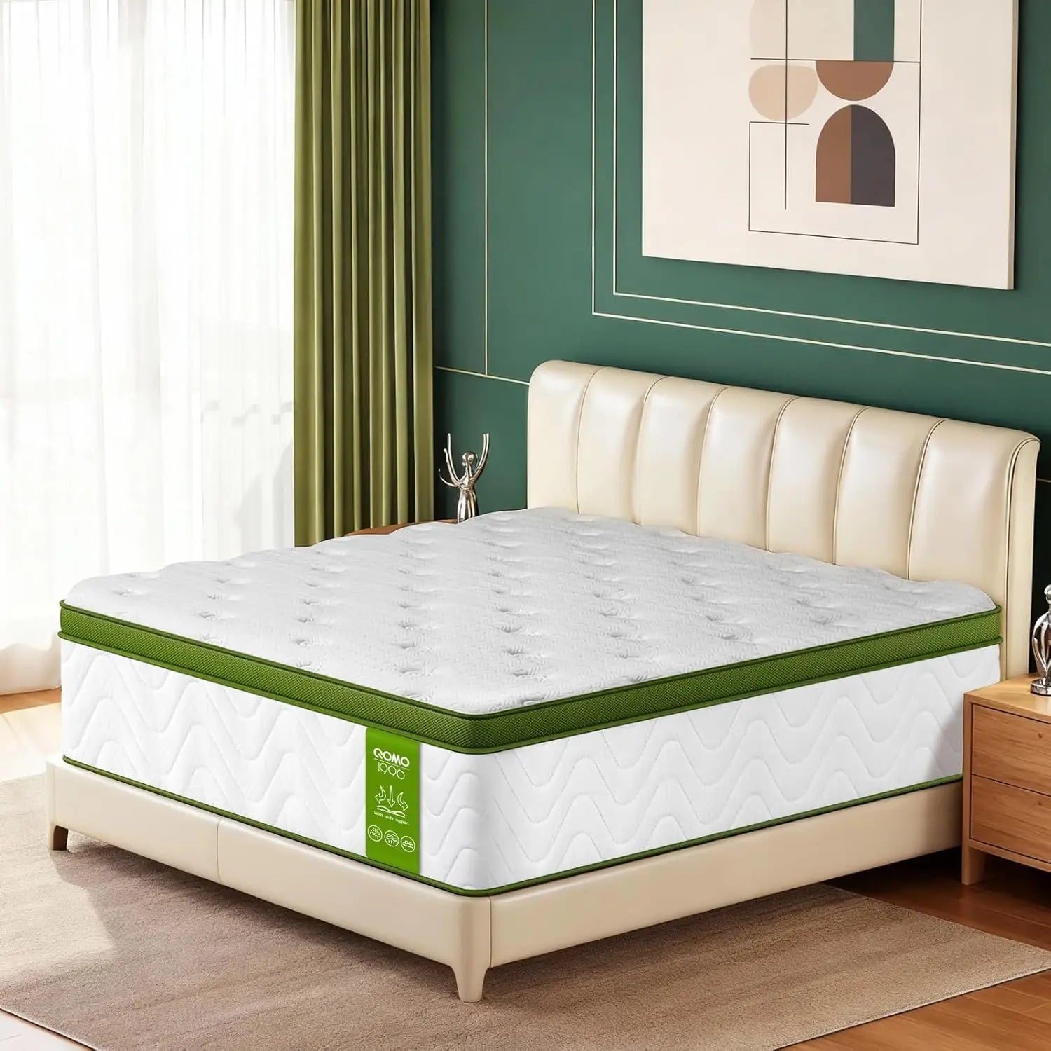 Twin Mattress 10 Inch - Memory Foam Hybrid with Pocket Springs, Medium Firm, Pressure Relief for All Sleep Positions