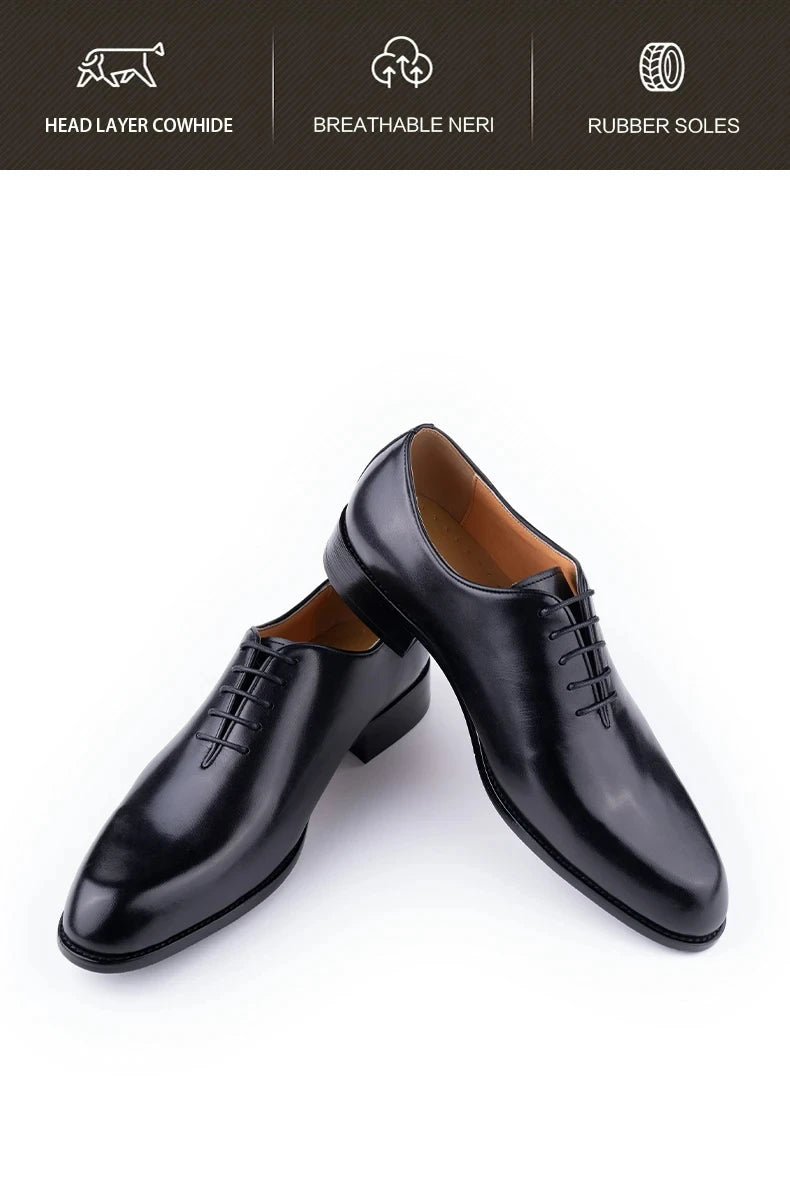 Successful Men's Leather Shoes High Quality Handmade Oxford Casual Business Office Work Shoes For Gentalman Lace Up Comfortable