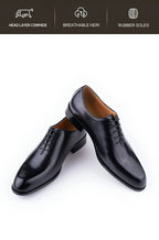 Successful Men's Leather Shoes High Quality Handmade Oxford Casual Business Office Work Shoes For Gentalman Lace Up Comfortable
