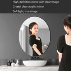 Bathroom Mirror Frameless Bathroom Wall Mirror Stickers Adhesive Bathroom Vanity Mirrors Waterproof Room Wall Decor For Bathroom
