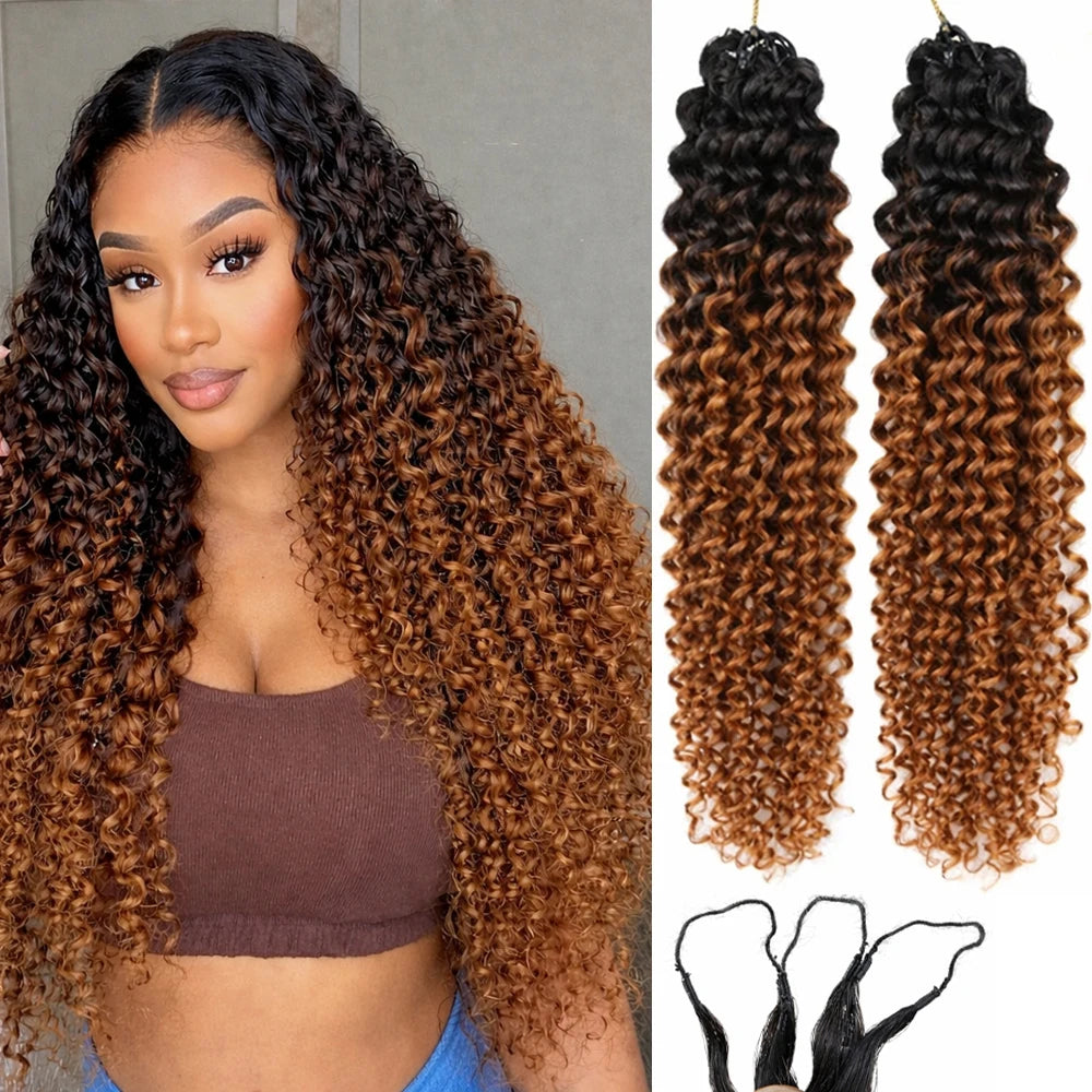 Pre Separated Kinky Curly Crochet Human Hair Extensions Knotless Miracle Knots TB30 Afro Kinky Feather Crochet Hair For Braids