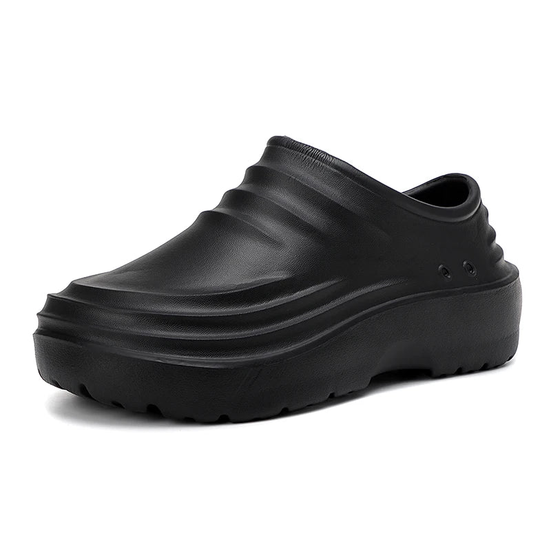 Work Shoes Waterproof, Oil-Proof, Non-Slip, Thick-Soled, Wear-Resistant, Special Soft-Soled Labor Protection Shoes for Kitchen C