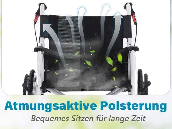 Lightweight Travel Wheelchair Foldable Compact Hand Push Wheelchair for Easy Storage in Car Trunk Airplane Suitable for Adult