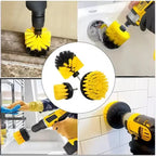 Electric Scrubber Brush Drill Brush Kit Power Drills Scrubber Brush For Carpet Glass Car Tires Nylon Brushes 2/3.5/4/5''