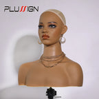Mannequin Head For Wig African Dummy Head For Wig Doll Head With Anti Slip Hairnet Realistic Mannequin Head With Shoulders