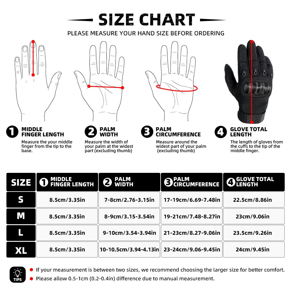 Full Finger Hiking Gloves Touch Screen Anti Slip Outdoor Gloves Breathable Grip Gloves for Hunting Cycling Fishing Camping Sport