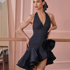 Black Latin Dance Dress for Women Professional Sexy Chacha Dance Competition Dress Adult Party Dresses Stage Outfit 2026 New