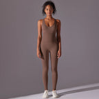 Sexy Back V Jumpsuit Gym Set Women Training Yoga Suit Sportswear Women Sports Jumpsuit Fitness Rompers Stretch Workout Bodysuits