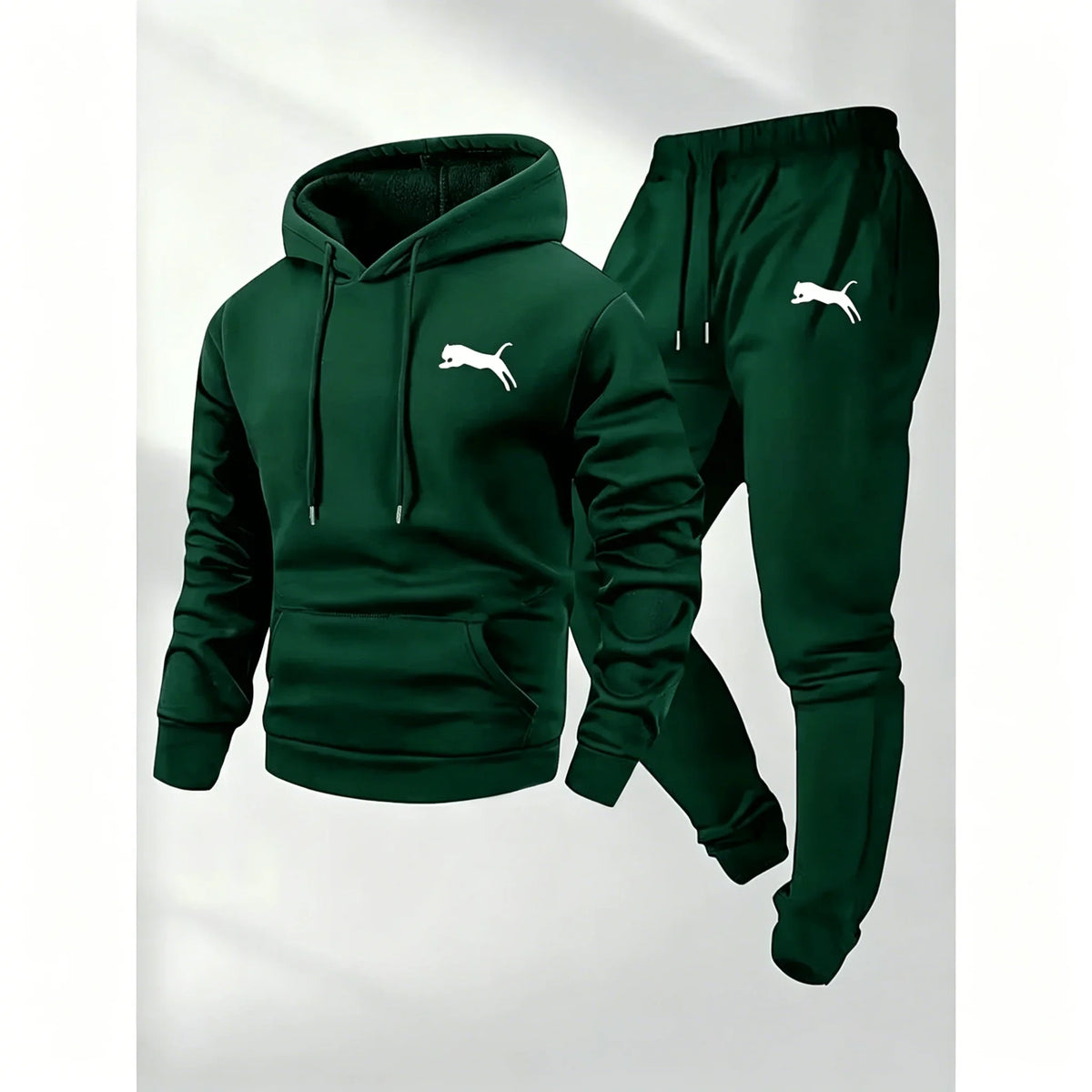 Hot Selling Men's Hooded Sweatshirt Pants Set Casual Tracksuit Streetwear Sportswear Fitness Jogger Outfit 2 Piece Warm Clothing
