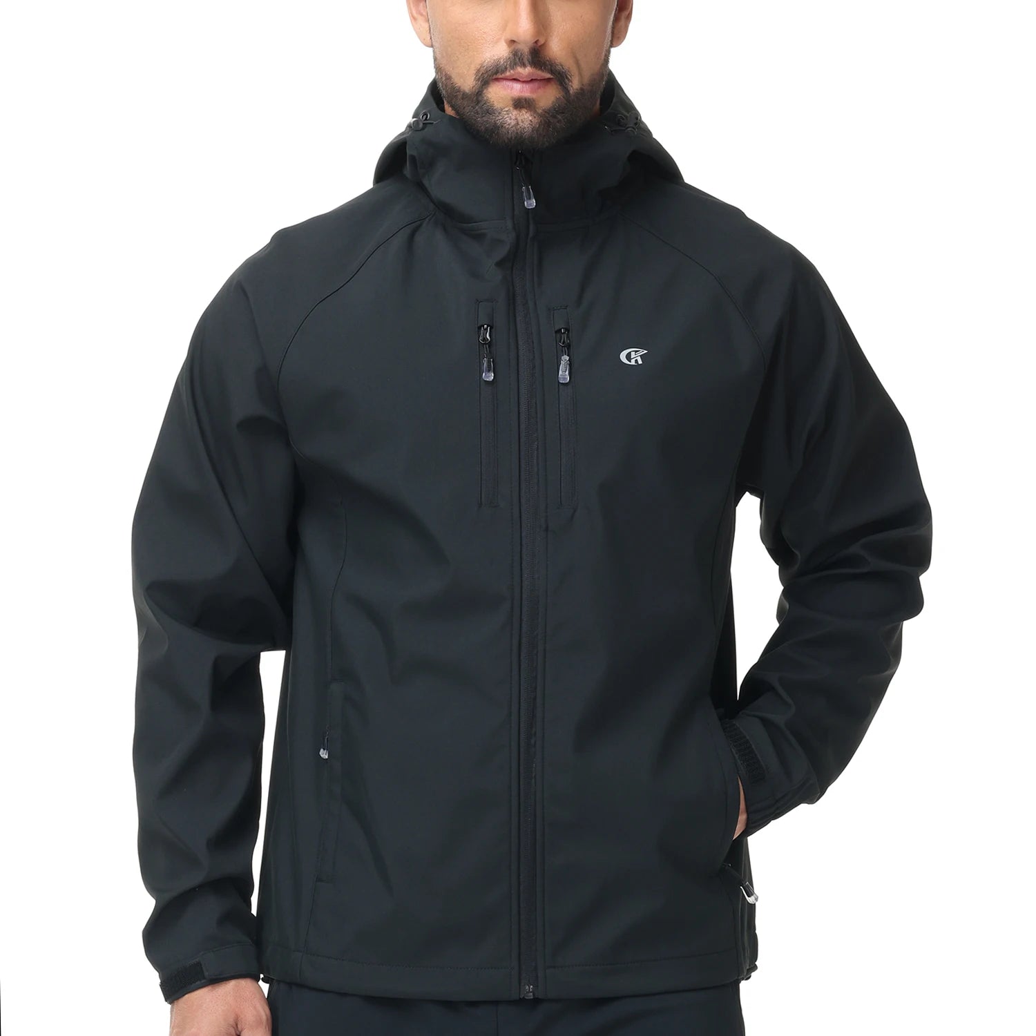 Men's Outdoor Waterproof Windbreak Jacket Lightweight Coat for Camping Hiking Cycling Fishing with Inner Pocket