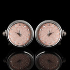 Luxury Cufflinks Watch Rotatable Electronic Functional Buckle Business Mens Cufflinks Gold Slivery Mechanical Watch Cuff Links
