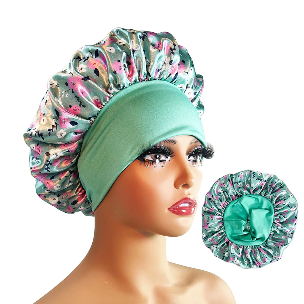 New Silk Sleeping Cap Night Hat Head Cover Bonnet Satin Cheveux Nuit For Curly Hair Care Women Beauty Maintenance Designer