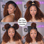 Pre Separated Kinky Curly Crochet Human Hair Extensions Knotless Miracle Knots TB30 Afro Kinky Feather Crochet Hair For Braids