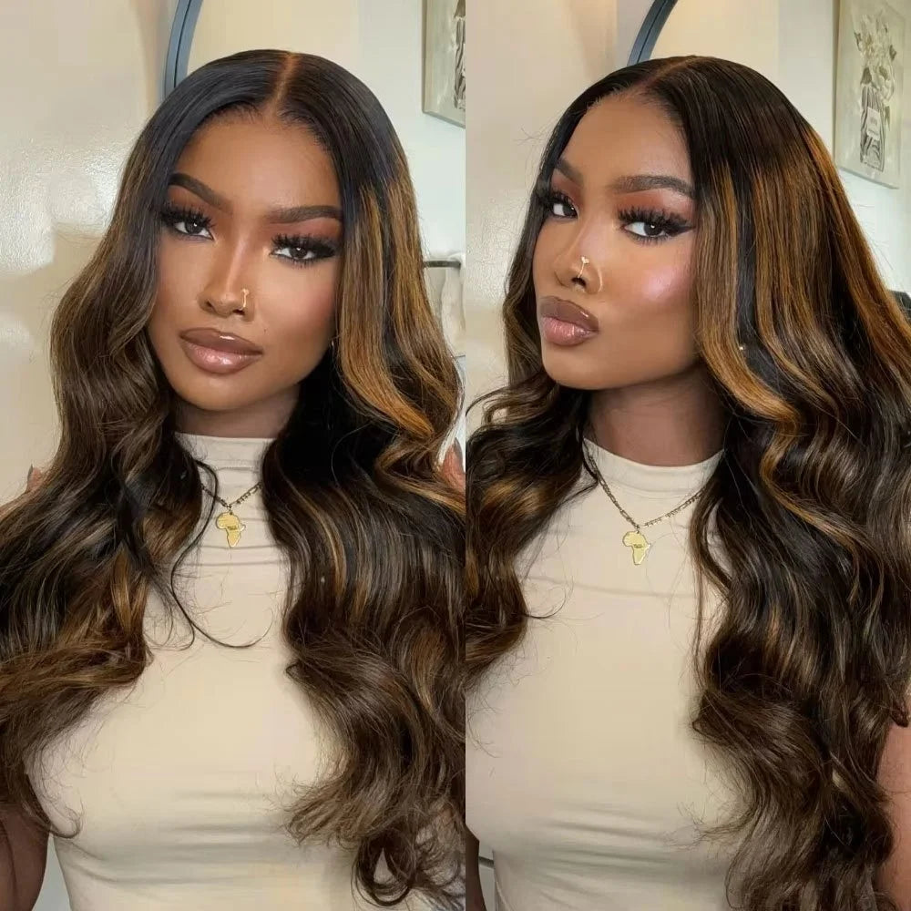 5x5 1B30 Lace Glueless Wig Human Hair Ombre Body Wave Lace Frontal Closure Wigs Hd Lace Human Hair Ready To Go Human Front Wigs