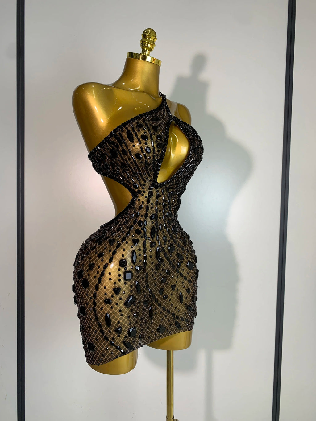 Sexy Sparkly Diamond Backless Short Dress 2026 Women Sleeveless Mesh See Through Evening Birthday Gown Singer Stage Outfit