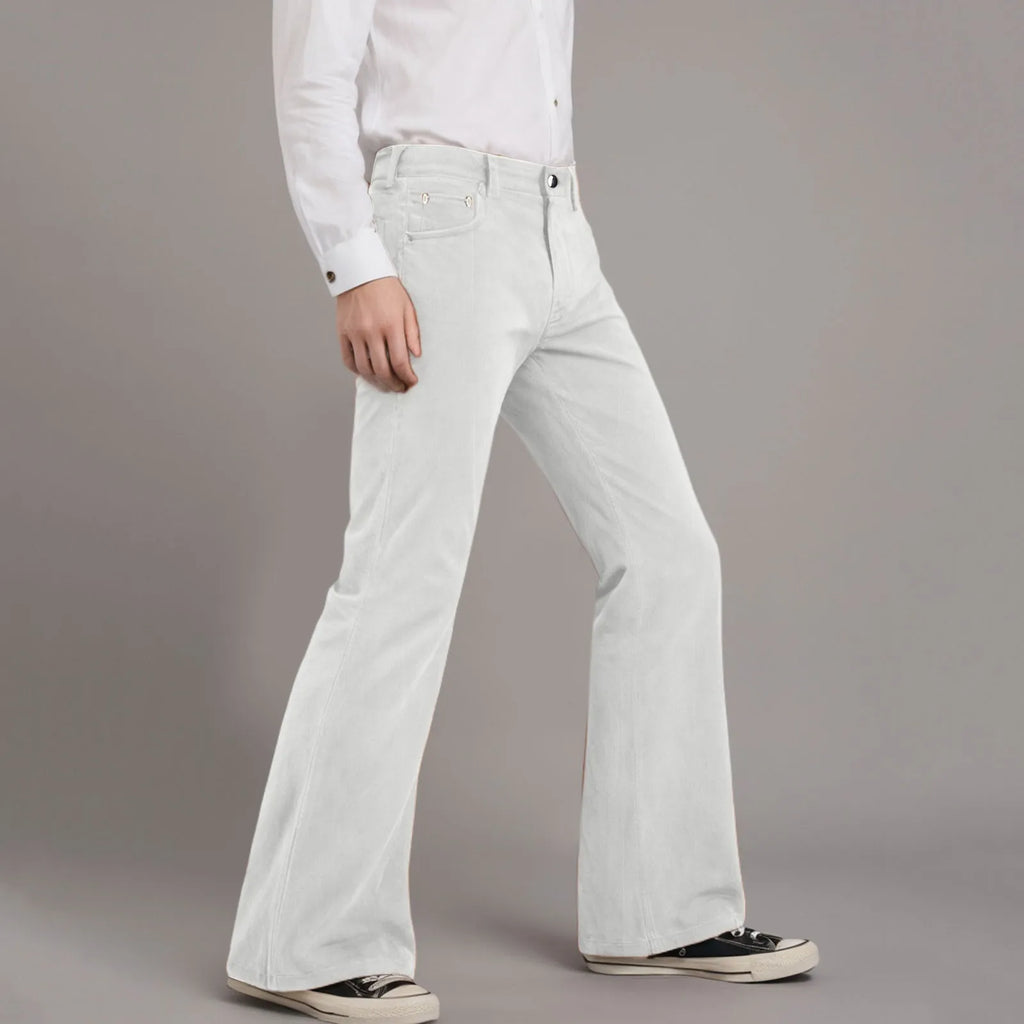 Fall Slim Fit Flared Pants Men Classic Fashion Handsome Long Fittness Trousers Hundred Matching Outdoor Trendy Plush Apparel