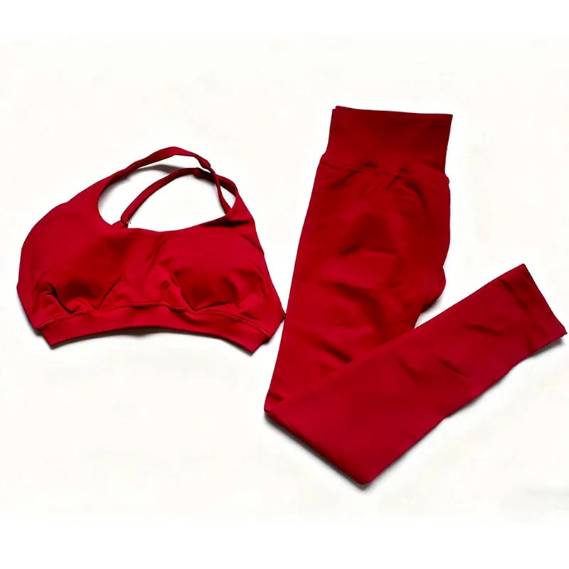 Seamless Activewear Set – Sports Bra & High Waist Leggings
