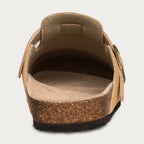 Comwarm Men Suede Clogs Slippers Classic Cork Footbed Mules Women Cozy Fashion Clogs Shoes With Arch Support Men Beach Sandals
