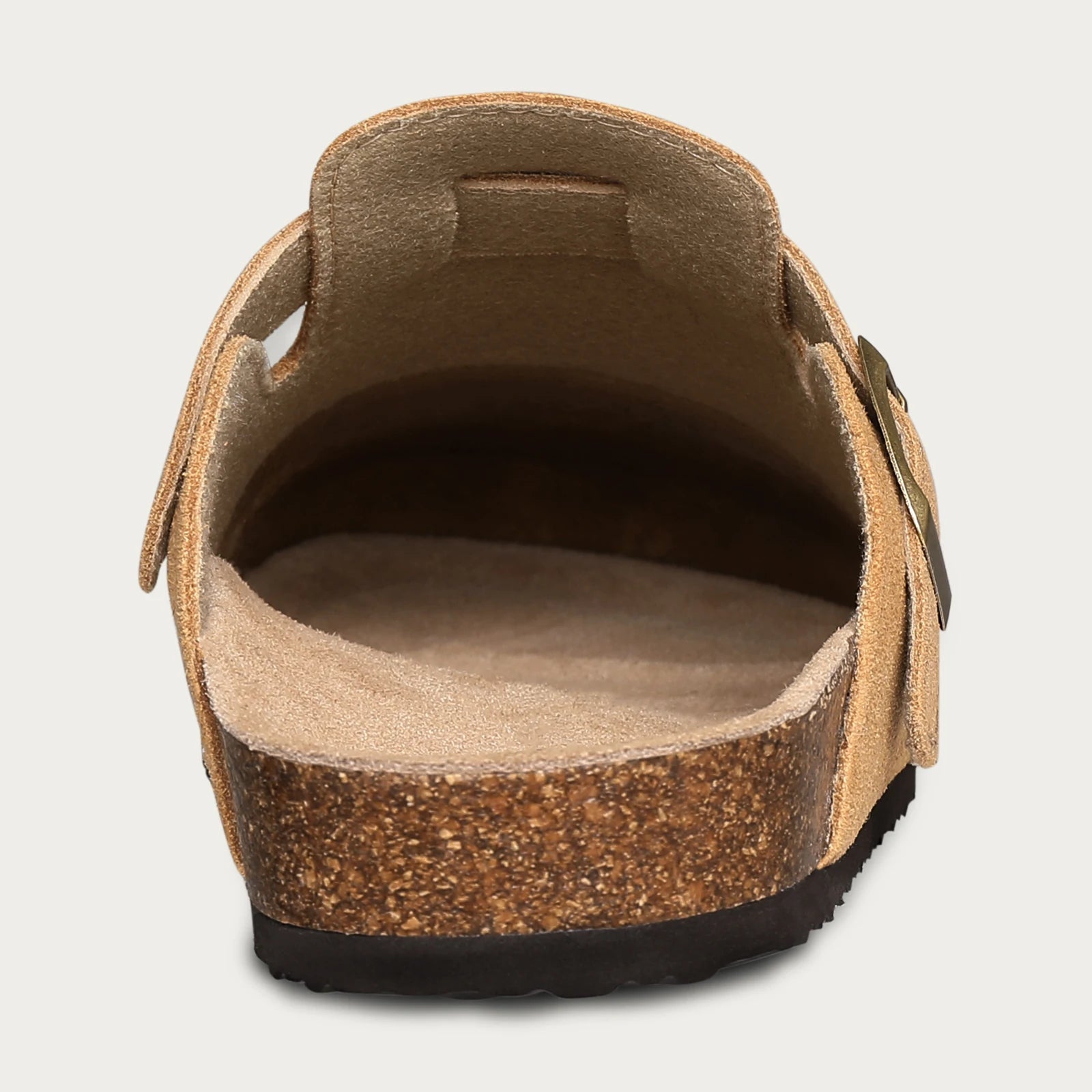Comwarm Men Suede Clogs Slippers Classic Cork Footbed Mules Women Cozy Fashion Clogs Shoes With Arch Support Men Beach Sandals