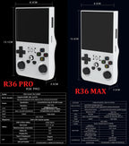 R36MAX Game Console 64GB 128GB 18000+GAMES Linux System 4.0inch K36 vs R36S 3.5inch Pocket Video Player No Download Required