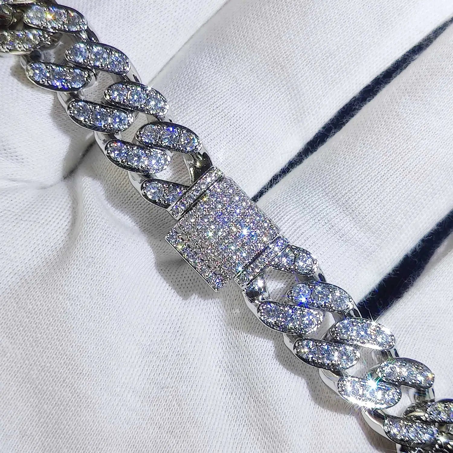 Luxury Jewelry Bling CZ Cuban Link Bracelet Two Row Zircon Copper Miami Cuban Bracelet Iced Out Hip Hop Men Women