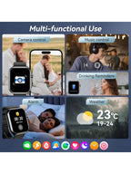 Smart Watches for Men Women with Case and 7 Watch Bands, 2.07" HD Touch Screen Fitness Tracker with Bluetooth Calling