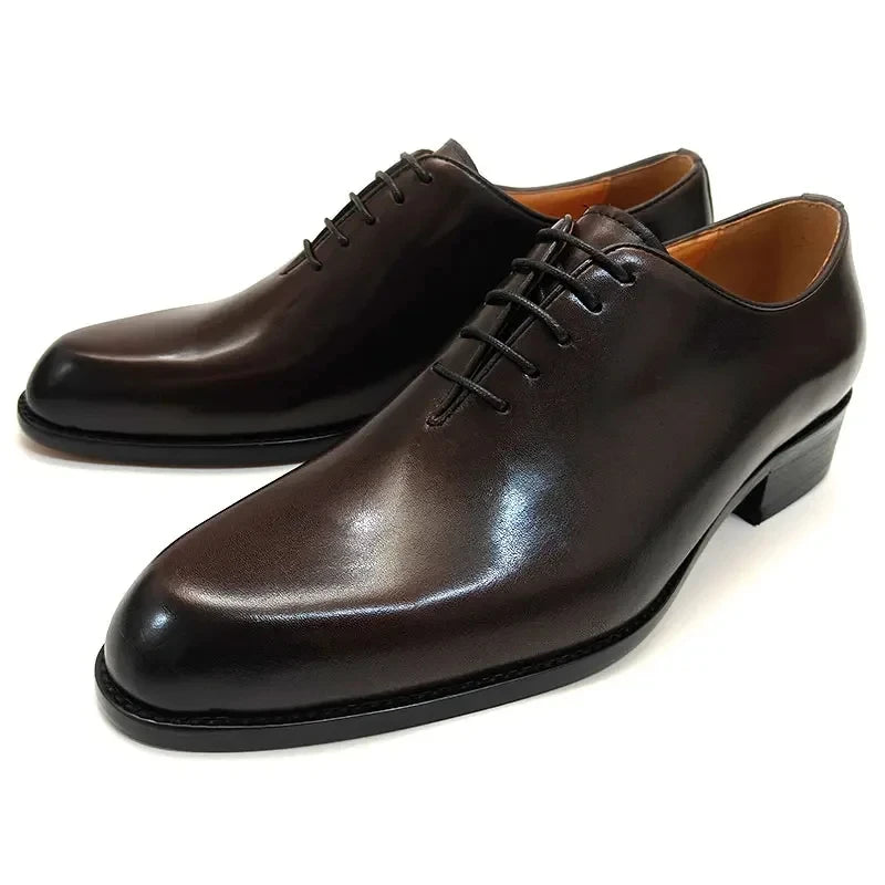 Successful Men's Leather Shoes High Quality Handmade Oxford Casual Business Office Work Shoes For Gentalman Lace Up Comfortable Secondary image