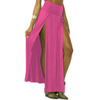 2025 New Arrival High Waisted Sexy Womens Double Slits Summer Solid Long Maxi Skirt Wholesale 51 Valentine's Day Gifts