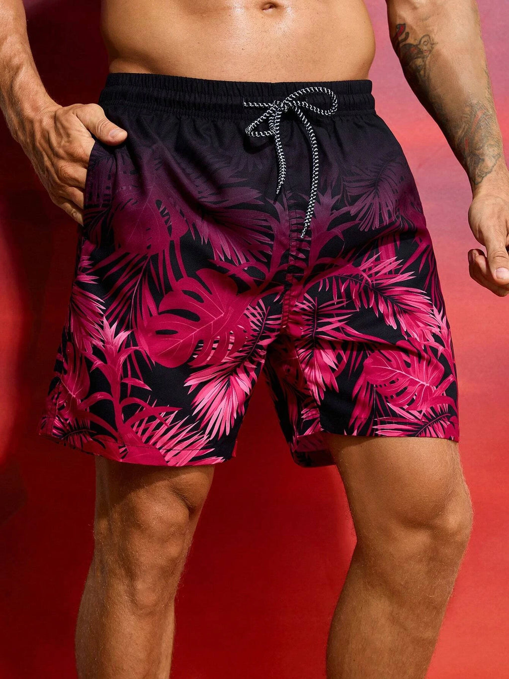 Tropical Plants 3D Print Board Shorts Men Oversized Surfing Drawstring Beach Sports Pants Swimwear Swimsuits Trunks Kid Clothing