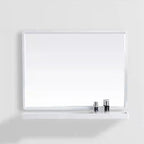 Rectangle Wall Hanging Mirror Metal Framed Black White Dressing Mirror Rounded Corner Wall-Mounted Makeup Mirrors Entryway