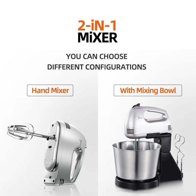 Custom Home Kitchen Electrica Batidora De Mano 7 Speed Food Flour Dough Cake Egg Beaters Handmixers Electric Held Hand Mixers Secondary image