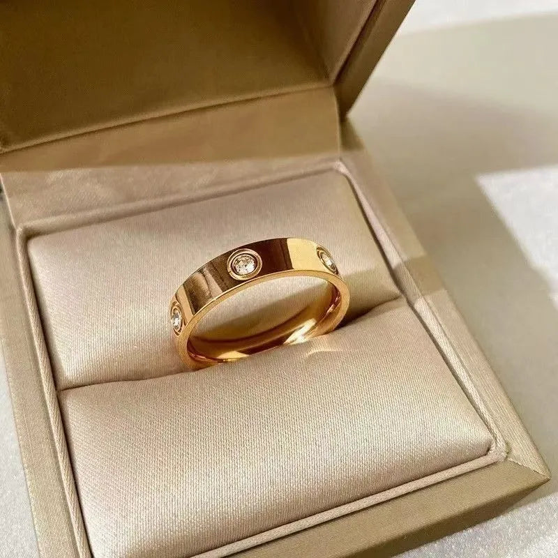 Zircon Stainless steel ring for man crystal rings for woman 2026 new trend Luxury Jewelry