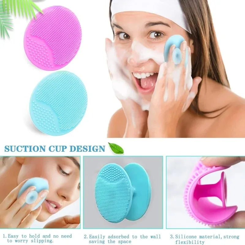 2-in-1 Facial Care Kit: 2 Mask Applicator Brushes + 2 Nose Cleansing Brushes + 2 Face Massage Brushes - Deep Pore Cleaning, Blac Secondary image