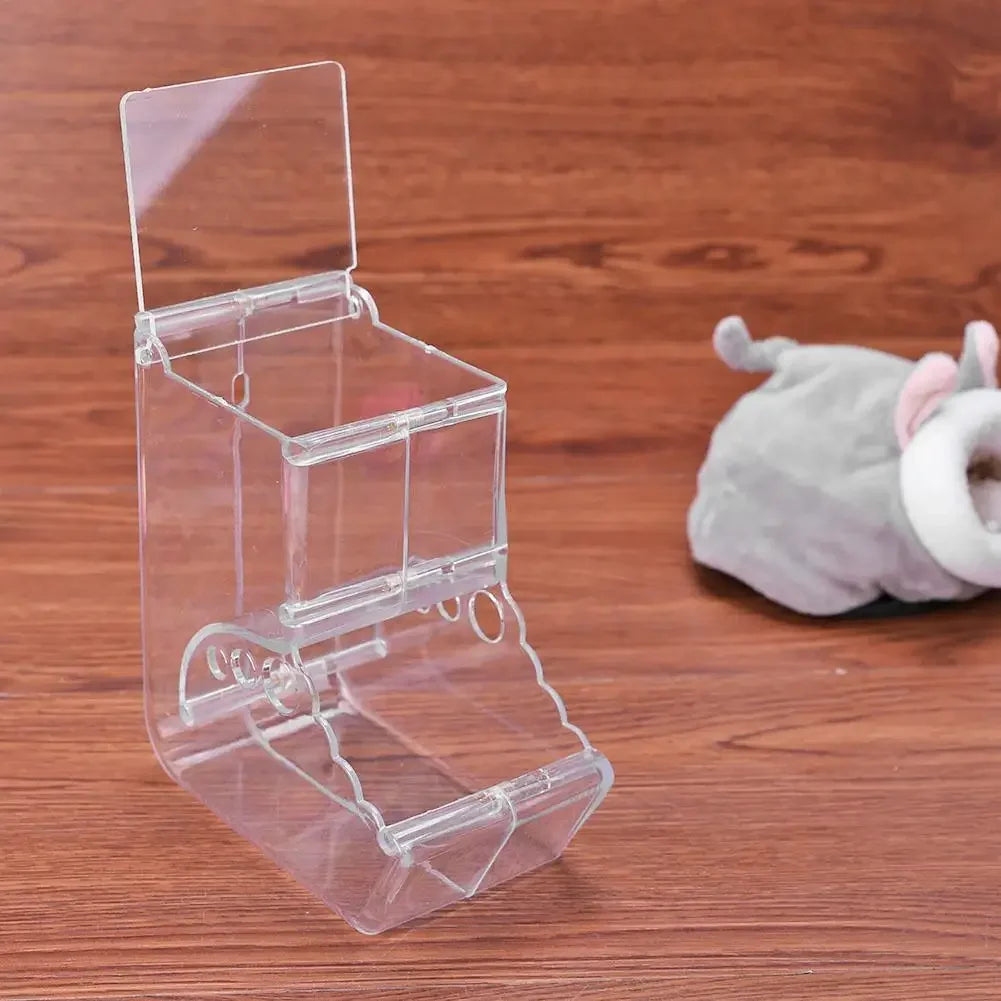Pet Hamster Rabbit Squirrel Food Dispenser Feeder Plastic Clear Automatic Pet Feeder for Hamster Guinea Pigs Food Bowl Container