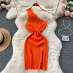 Solid New Chic Fashion Sexy Package Hips Mini Dress Women Summer Slim Elastic Knitted Party Dress Streetwear Lady Outfits