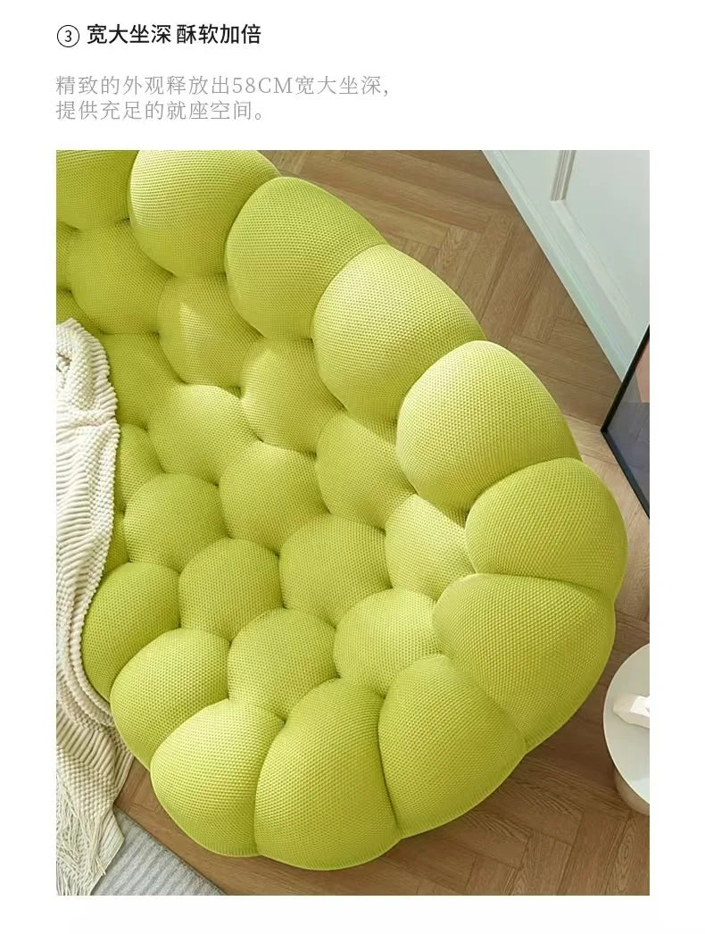Compressed vacuum cross-border honeycomb pull-point bubble sofa special-shaped hall football three-person lazy sofa