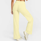 NCLAGEN Straight-Leg Pants Ultra Soft Butter Fabric Women's Mid-Waist Yoga Pants GYM Naked Feel Pilates Running Sport Trousers