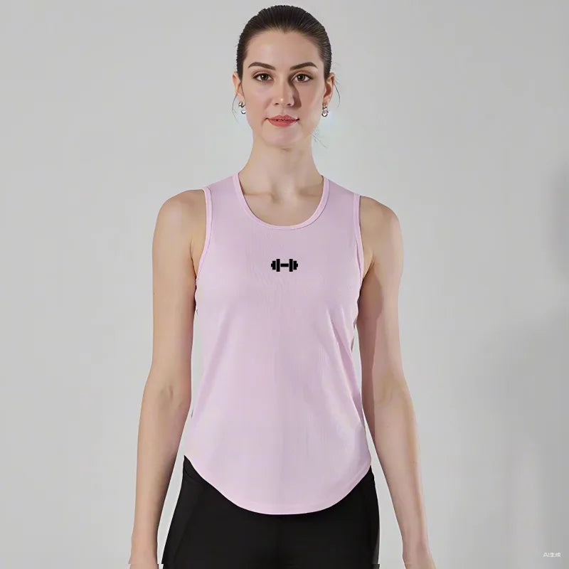 Summer Women's Gym Tank Tops Fitness Training Clothing Quick-drying Loose Bodybuilding Sleeveless Shirt Fashion Basketball Vest